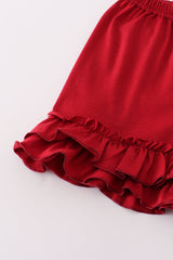 South Carolina Gamecocks embroidery ruffle shorts set